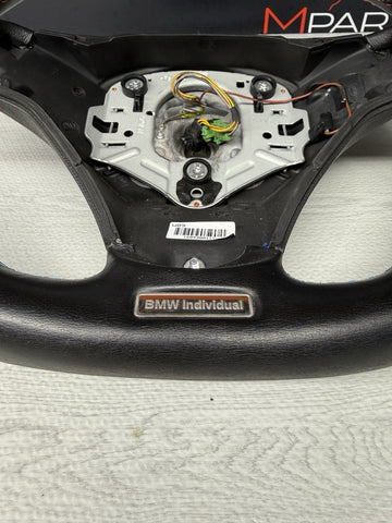 BMW 08-13 E90 E92 E93 M3 Manual Flatbottom Steering Wheel Leather Rewrapped