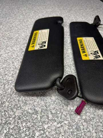 07-13 BMW E93 CONVERTIBLE 328I 335I M3 Left & Right Sun Visor Pair Black OEM