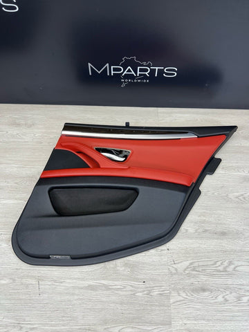 11-16 BMW F10 M5 SEDAN REAR RIGHT PASSENGER SAKHIR ORANGE DOOR CARD PANEL