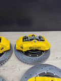 NEW 95-99 BMW E36 M3 BREMBO Big Brake Kit Yellow Calipers Rotors Set Plug Play