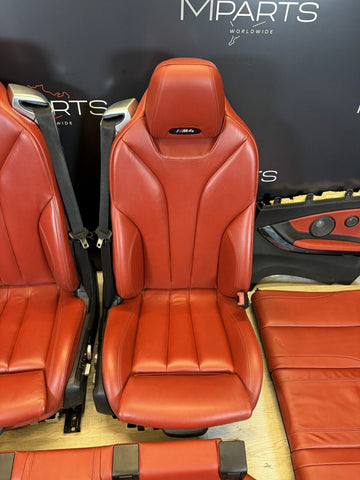 15-20 OEM BMW F83 M4 Convertible Sakhir Orange Red Complete Interior Seats Set