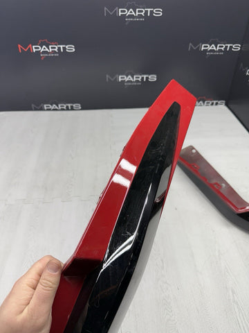 BMW G82 G83 M4 REAR BUMPER DIFFUSER TRIMS SPLITTERS 8076450 OEM IMOLA RED