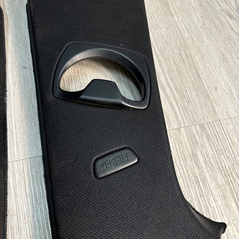 15-19 BMW F80 M3 BLACK HEADLINER B PILLAR TRIM COVER PANEL SET OEM