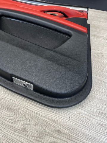 11-16 BMW F10 M5 SEDAN REAR LEFT DRIVER SAKHIR ORANGE DOOR CARD PANEL