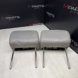 2001-2006 BMW E46 M3 Convertible Grey Rear Headrests Head Rests Pair OEM