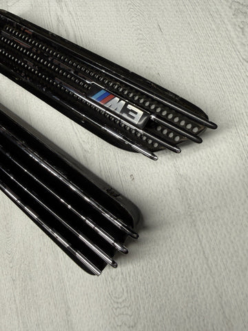 01-06 BMW E46 M3 Left Right Fender Vent Grilles Grills Trims Chrome Genuine OEM