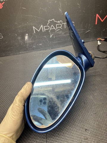 01-06 BMW E46 M3 Right Left Side View Mirrors Pair Topaz Blue