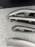 01-06 BMW E46 M3 Convertible Interior Armrests Trim Set Brushed Aluminum *Notes*