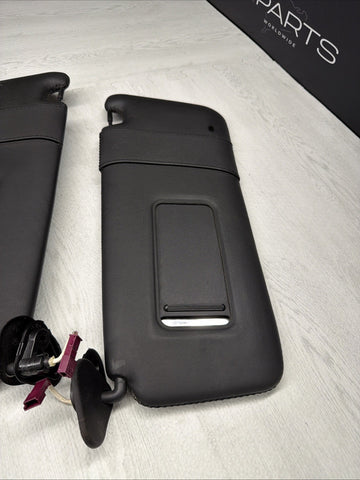 1999-2003 BMW M5 E39 Sun Visor Black Nappa Leather Stitched Left & Right SET