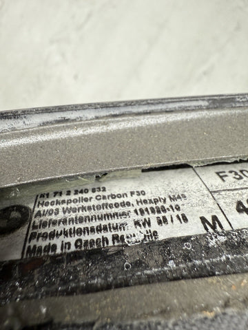 BMW F30 F80 M3 REAR SPOILER TRUNK LIP SPOILER M PERFORMANCE 2240832 51712240832