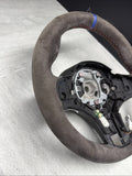 20-24 OEM BMW F97 F98 X3M Heated Steering Wheel Rewrapped Faded Suede