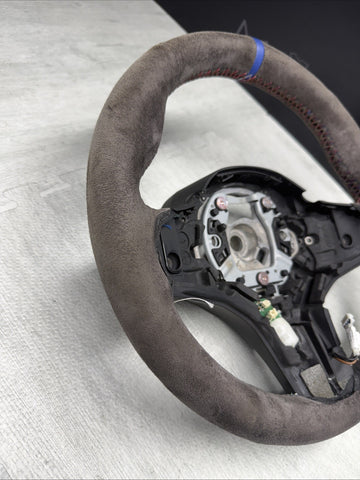 20-24 OEM BMW F97 F98 X3M Heated Steering Wheel Rewrapped Faded Suede