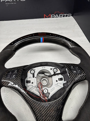08-13 BMW E90 E92 E93 M3 OHC Carbon fiber Steering Wheel Tri Stitched Manual