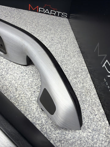 01-06 BMW E46 M3 Brushed Aluminum/Black Door Trim Armrests Front Rear Coupe