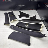 BMW E90 M3 08-11 SEDAN ABC BLACK PILLAR INTERIOR TRIM PANEL SET OEM