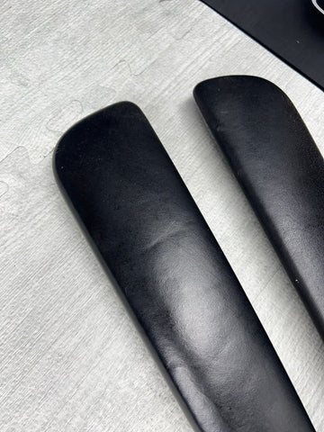 BMW E46 325 330 M3 Front Door Upper Armrest Pads Nappa Black