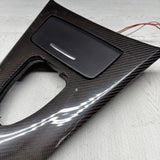 09-13 BMW E90 E92 M3 DCT CIC LEATHER CENTER CONSOLE TRIM 7903962 CARBON FIBER