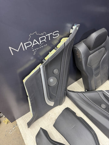 BMW 15-20 F82 M4 Coupe Merino Black Leather Seats & Panels Set