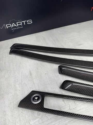 BMW E92 E93 M3 08-133 Carbon Fiber Interior  Console Panel Cover Trim Kit Set