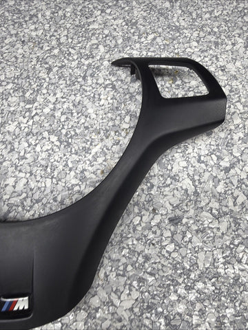 08-13 BMW E90 E92 E93 M3 Lower Steering Wheel Trim Cover Plate Black