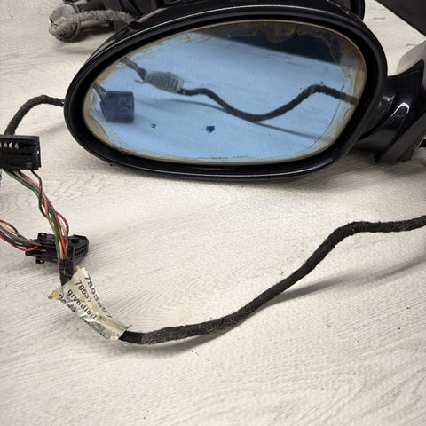 01-06 BMW E46 M3 Side View Door Mirrors Pair Carbon Black  *Notes*