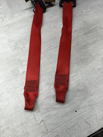 BMW E46 M3 COUPE OEM LTW RED MOTORSPORT FRONT SEAT BELTS SEATBELTS *Notes*