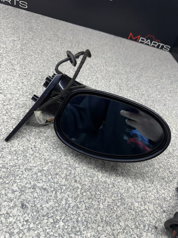 01-06 BMW E46 M3 Side View Door Mirrors Pair Carbon Black *See Pics