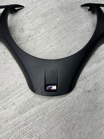 08-13 BMW E90 E92 E93 M3 Lower Steering Wheel Trim Cover Plate Black
