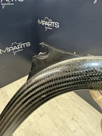 15-20 BMW F80 F82 F83 M3 M4 Carbon Fiber Strut Braces Bar OEM *Broken Tabs*