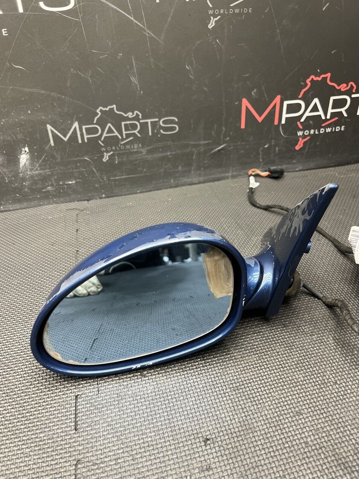 01-06 BMW E46 M3 Right Left Side View Mirrors Pair Topaz Blue | M 