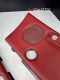 01-06 BMW E46 M3 Convertible Rear Left Right Door Cards Panels Trims Imola Red