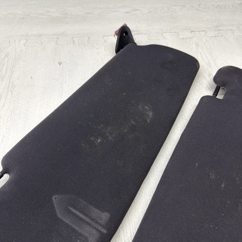 BMW E46 M3 01-06 Coupe Set Left Right Sun Visor Shade Black Pair OEM *Notes*