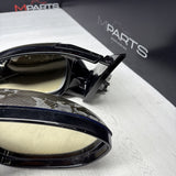 08-13 BMW E92 E93 M3 Left Right Fold Mirrors Gloss Black / Blue/ Carbon Caps