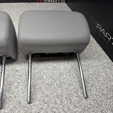 2001-2006 BMW E46 M3 Convertible Grey Rear Headrests Head Rests Pair OEM *Tabs*