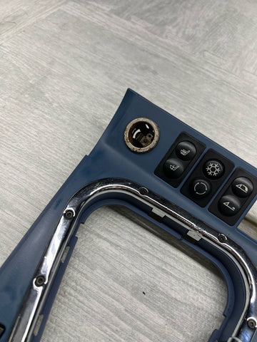 BMW Z3 M Z3M CENTER CONSOLE SHIFTER TRIM W/CHROME RING ESTORIL BLUE