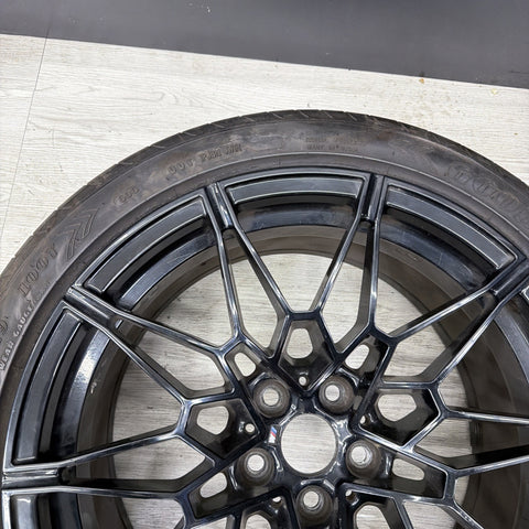 OEM BMW G82 G83 G80 M3 Rear Wheel Rim Style 826M R20x10.5" ET20 Black w/Tire