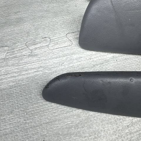 01-06 BMW E46 M3 Convertible Door Upper Arm Rest Armrest Pads Grey Gray *Notes*