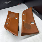 01-06 BMW E46 M3 Convertible Rear Left Right Door Cards Panels Trims Cinnamon