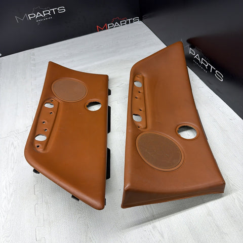 01-06 BMW E46 M3 Convertible Rear Left Right Door Cards Panels Trims Cinnamon