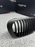 01-06 BMW E46 M3 Front Kidney Grilles Grills Matte Black *3 Broken Tabs