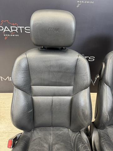 06-10 BMW E63 M6 Front Merino Black Leather Heated Left Right Sport Seat Set OEM