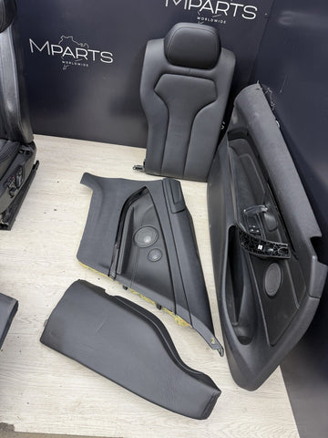 BMW F82 M4 15-20 Merino Black Leather Front Seats Rear Seats Door Cards