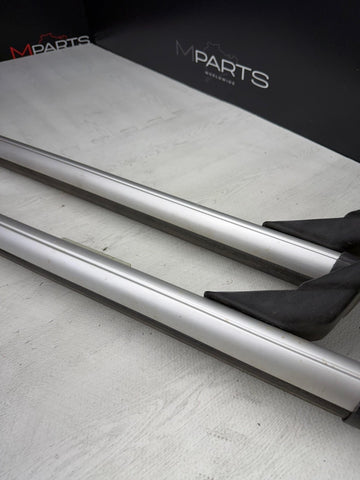 04-10 BMW X3 Roof Rack Cross Bars Silver Set OEM 157968-10