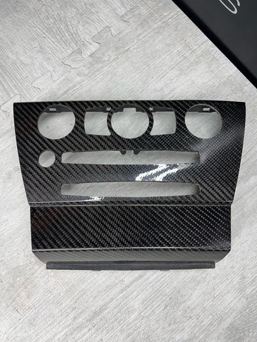 BMW Radio HVAC Climate Control Center Trim 5 Series E60 M5 OEM Carbon Fiber