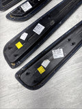 01-06 BMW E46 M3 Convertible Door Upper Arm Rest Armrest Pads Black *Broken Tab*
