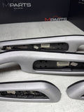 01-06 BMW E46 M3 Brushed Aluminum/Black Door Trim Armrests Front Rear *Notes*