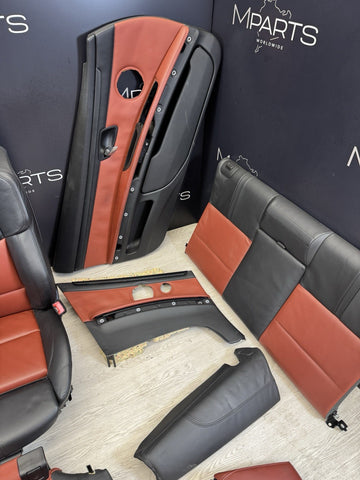 08-13 BMW E93 M3 OEM Complete Convertible Interior Seats Fox Red Black *Notes*