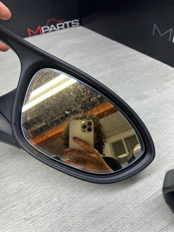 08-13 BMW E92 E93 M3 Left Right Fold Mirrors Matte Black / Alpine White