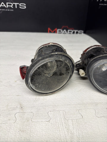 01-06 BMW E46 M3 Front Left Right Passenger Driver Bumper Fog Lights Clear OEM