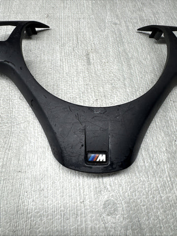 08-13 BMW E90 E92 E93 M3 Lower Steering Wheel Trim Cover Plate Black *Notes*